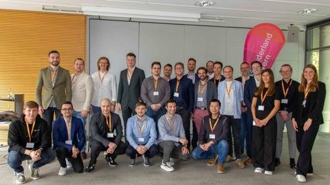 Gruppenfoto aller unterstützten Vorgründungsteams